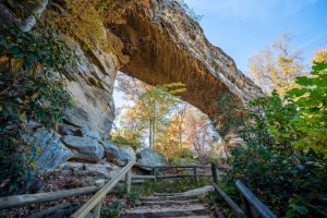 Natural Bridge Kentucky sandstone arch destination