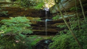 Tiered waterfall in Red River Gorge